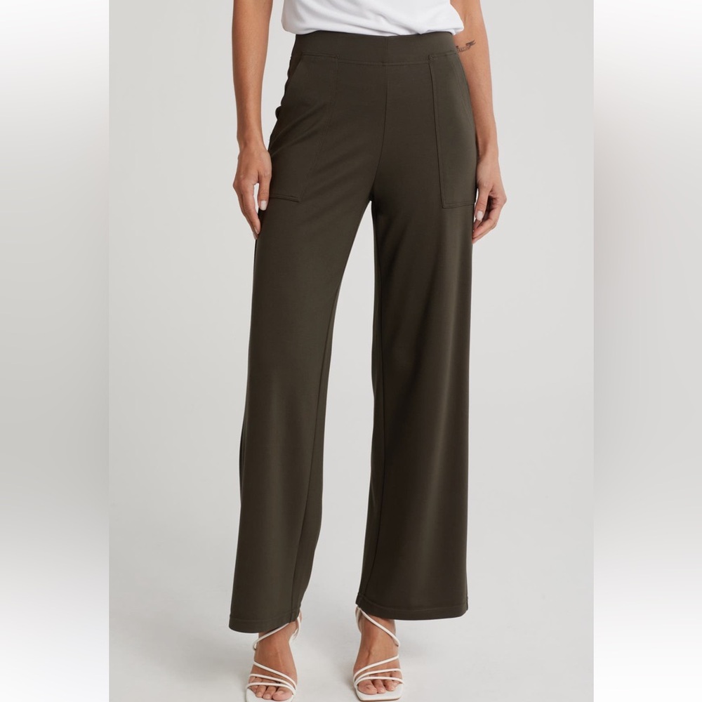 NWT Max Studio Charcoal Wide Leg Dress Pants